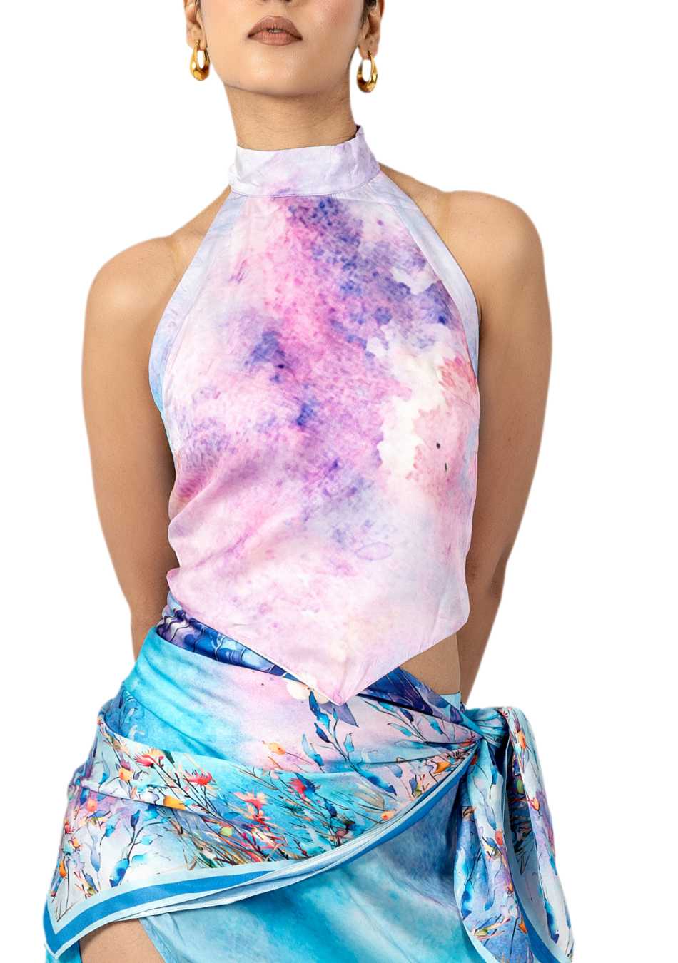 Flutter Bloom Halter Neck Top